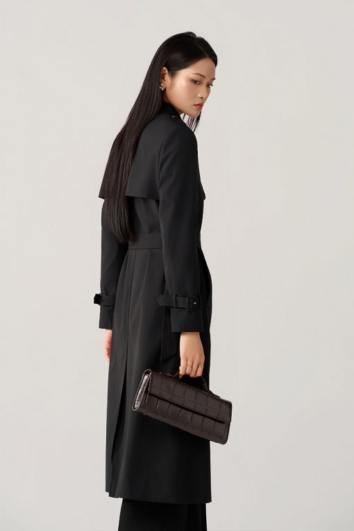 Áo khoác măng tô kaki bong ngực 1 bên