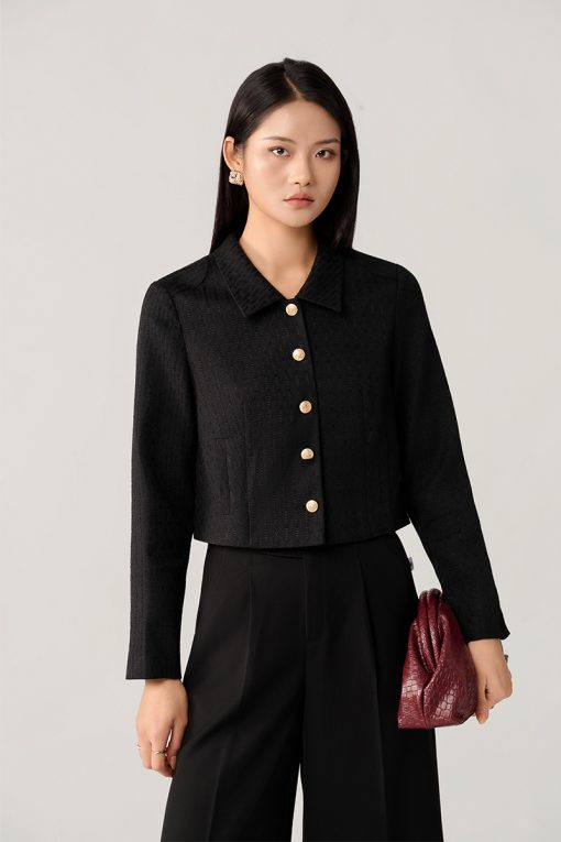 Áo kiểu croptop cơi dọc diễu vai