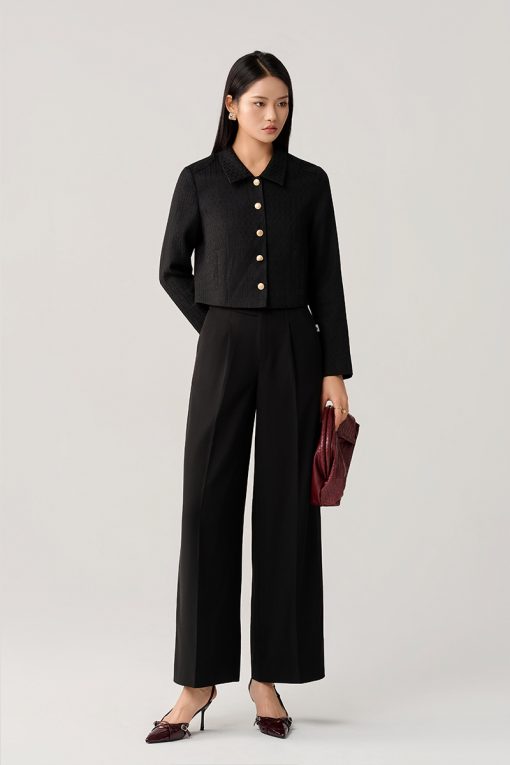 Áo kiểu croptop cơi dọc diễu vai