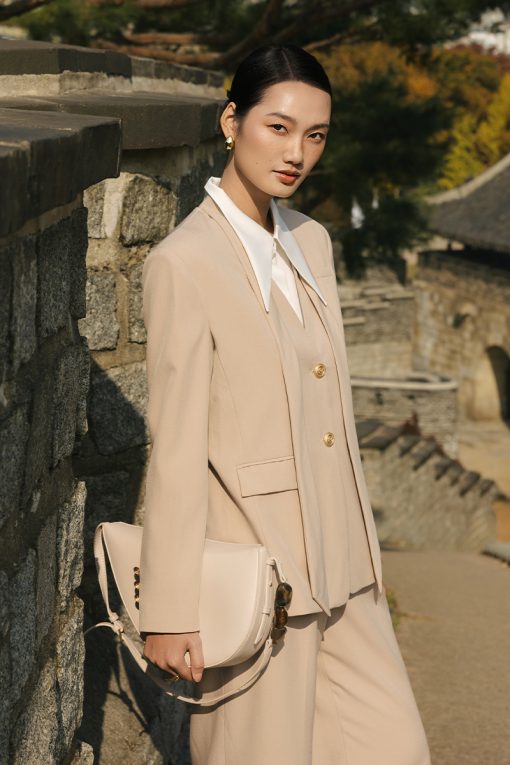 Áo vest cổ V cổ vắt dây