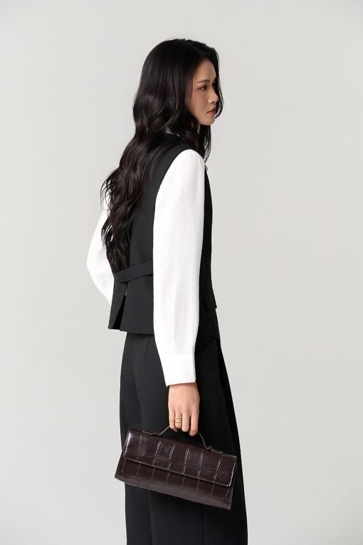 Áo kiểu SN dáng suông gấu vát chéo