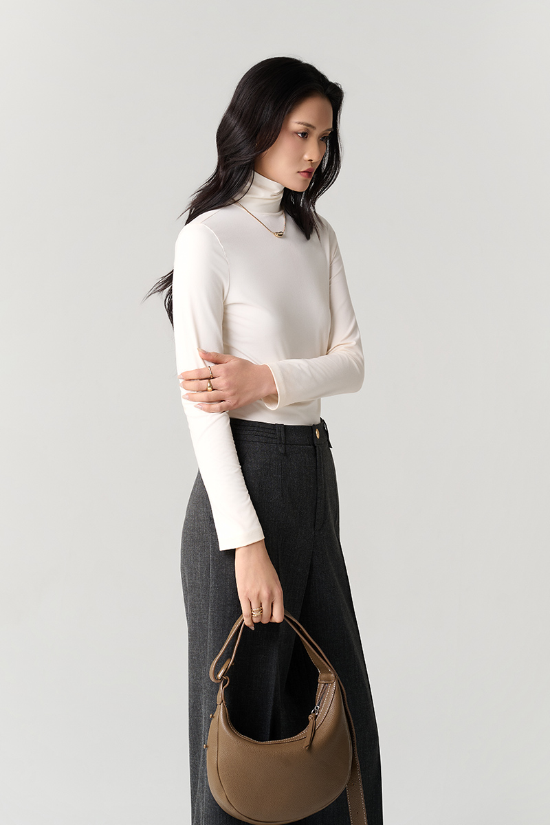 Áo thun DT dáng ôm cổ lọ