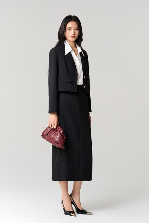 Áo vest croptop túi ốp liền gấu