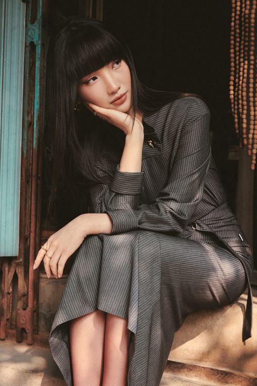 Sơ mi DT can tay xếp ly