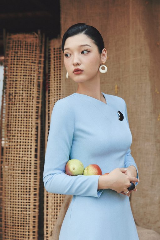 Đầm xoè bong thân cách điệu đính TT