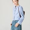 Áo khoác tweed croptop cổ bẻ lật -