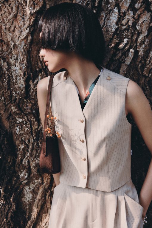 Áo kiểu SN can vai đính cúc