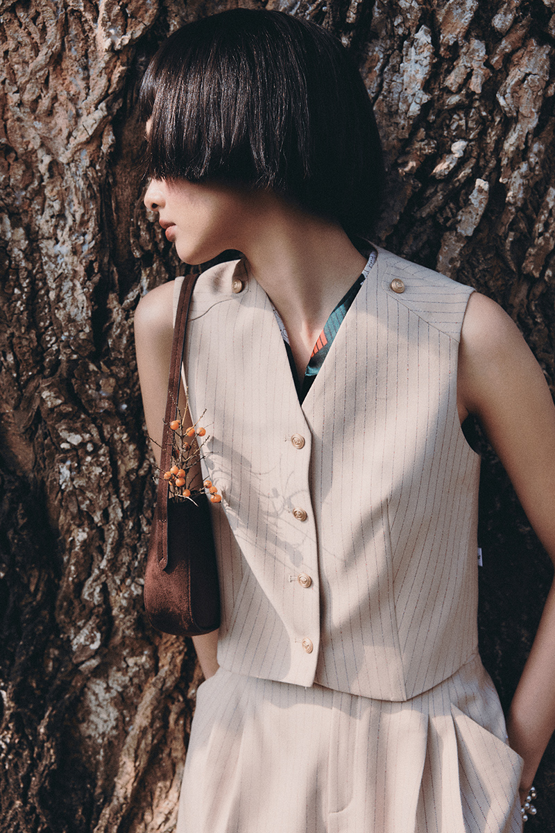 Áo kiểu SN can vai đính cúc