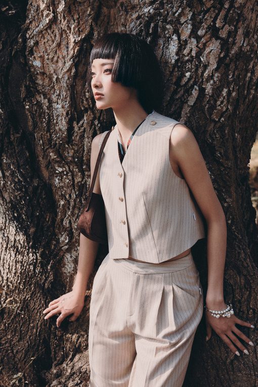 Áo kiểu SN can vai đính cúc