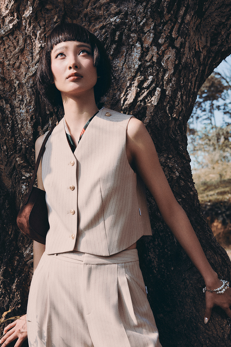 Áo kiểu SN can vai đính cúc