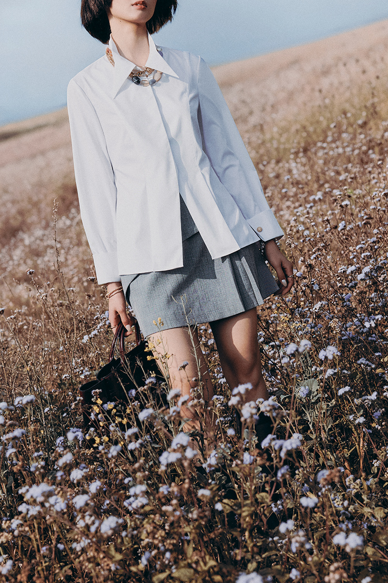 Chân váy A cạp trễ bong chéo TT